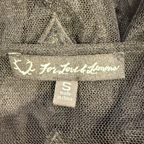 For Love And Lemons Black Sheer Crop Top - Vienna Crop Top - Picture 6 of 8